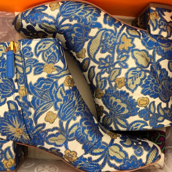 Tory Burch | Shoes | New Tory Burch Shelby 5mm Brocade Bootie | Poshmark